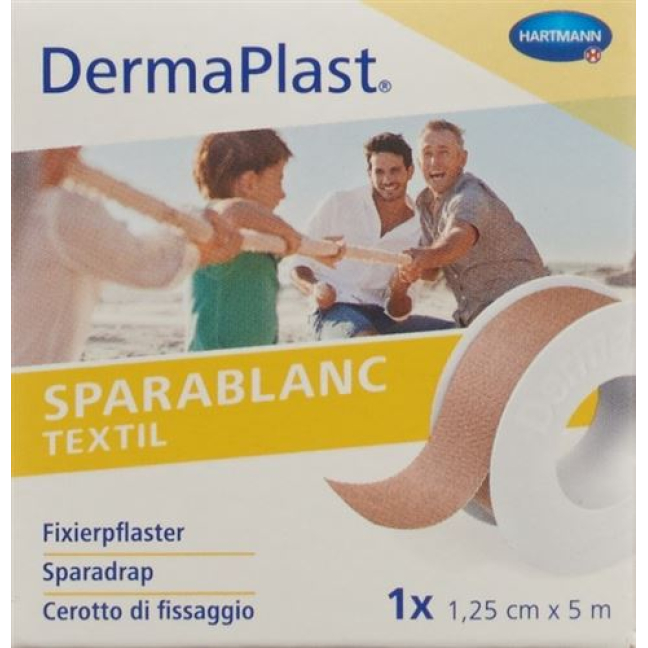 DermaPlast Sparablanc textile 1.25cmx5m couleur peau