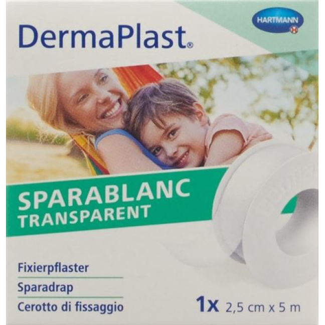 DermaPlast Sparablanc გამჭვირვალე 2.5cmx5m თეთრი