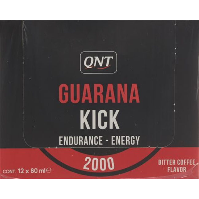 QNT Guarana Kick 2000 זריקת קפאין גוארנה + 12 x 80 מ"ל