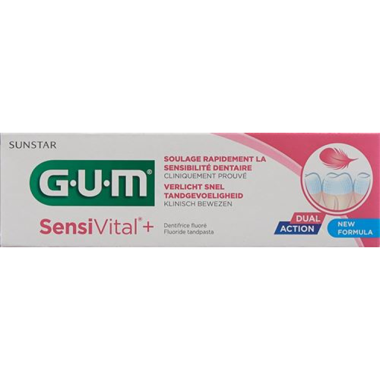 GUM SUNSTAR Sensi Vital tannkrem + Tb 75 ml