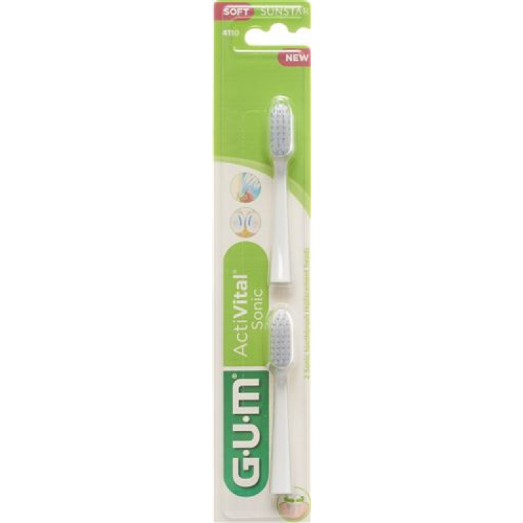 GUM SUNSTAR Activital Sonic Replacement Brush assorted 2 pcs