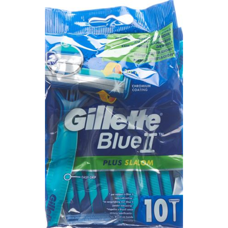 Gillette Blue II Plus Engangsbarbermaskiner slalom 2 x 10 stk