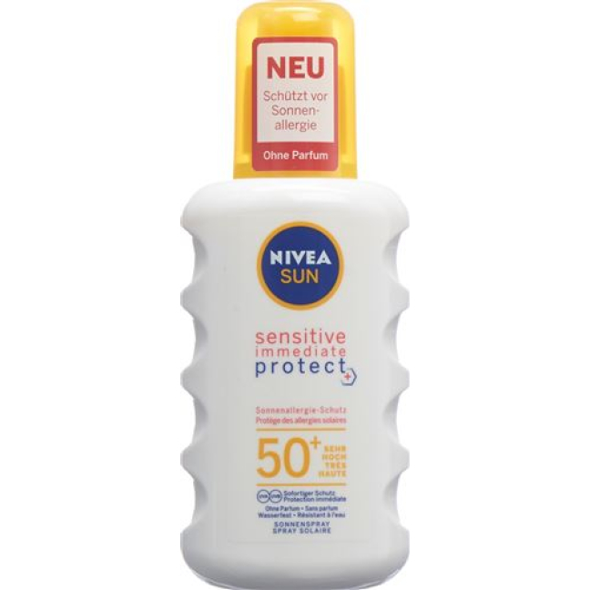 Nivea Sun Sensitive Immediate Protect Sprej na opalování SPF 50+ 200 ml