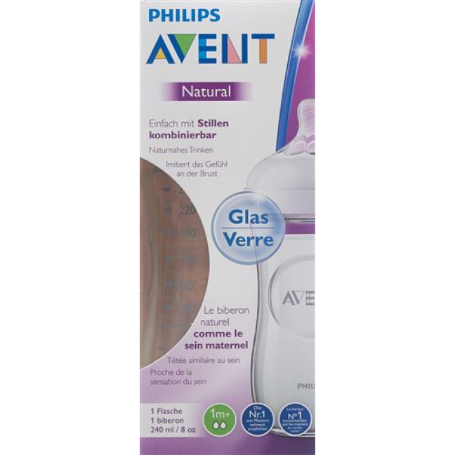 Avent Philips Natural bottle 240ml glass
