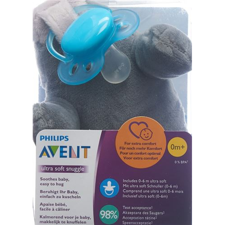 Avent Philips Snuggle + erittäin pehmeä turkoosi Robbe