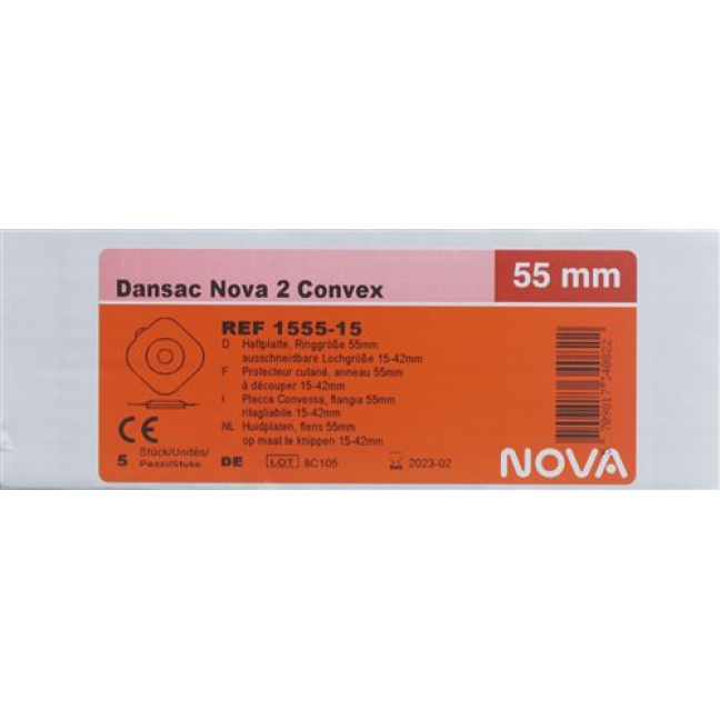 Dansac Nova 2 support plaque de base 55mm 15-42mm 5 pcs