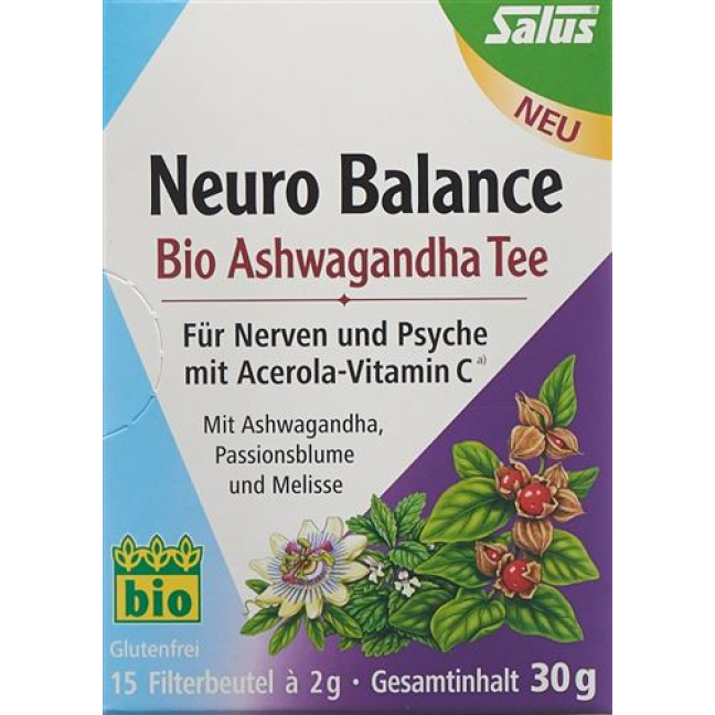 Salus Neuro Balance اشواغاندا شاي عضوي بتل 15 حبة