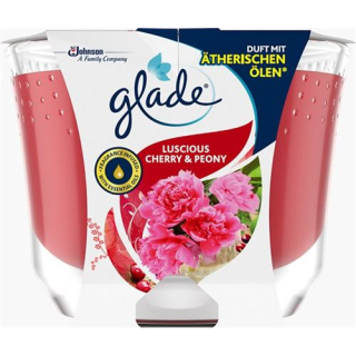 Glade Luscious Cherry & Peony Glass Long Lasting Scented Candle