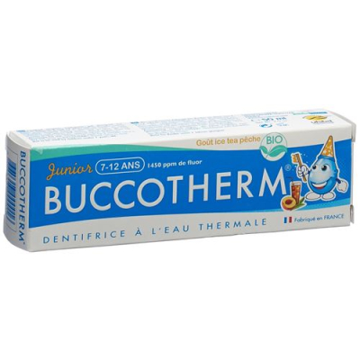 Buccotherm паста за зъби 7-12 години ледена праскова-био (флуор) 50 мл