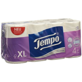 papel higienico Tempo Premium blanco 4lagig 110 hojas 9 unidades