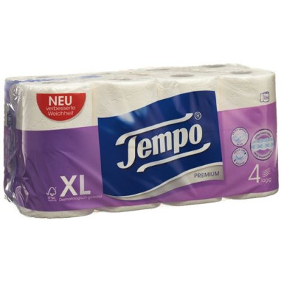 Tempo toaletný papier Premium biely 4lagig 110 listov 9 jednotiek