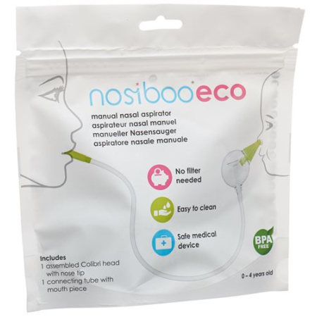 nosiboo Eco ağızdan idarə olunan burun aspiratoru
