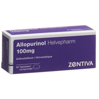 Allopurinol 100 mg tbl Helvepharm 50 stk