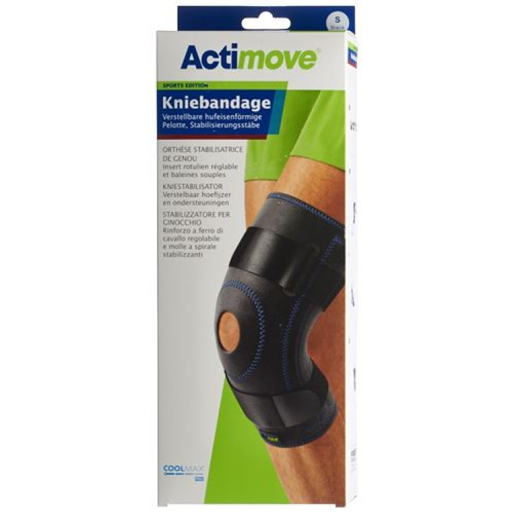 Actimove Sport Knee Support S pad stabilizing bars