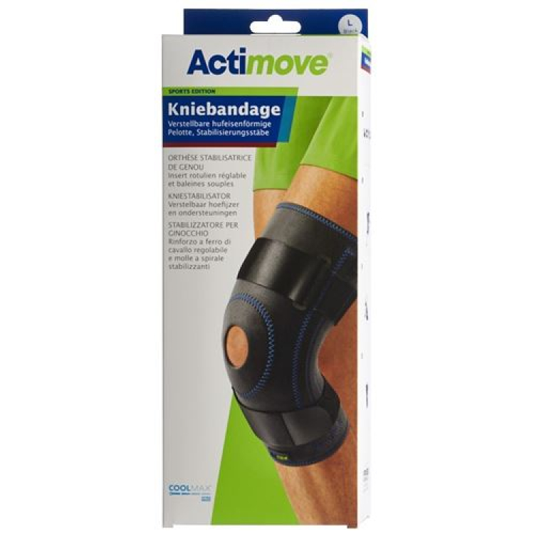 Actimove Sport Knee Bandage L Pad stabilizer bars