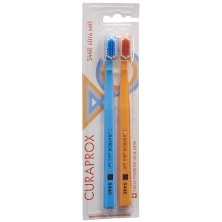 Curaprox CS 5460 Duo 40 Years Retro Edition 1 blue / yellow 2 pcs