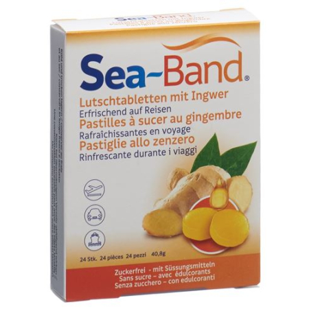 Sea-Band таблетки за смучене джинджифил 24 бр