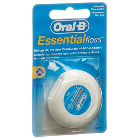 Oral-B Essentialfloss 50м без парафина
