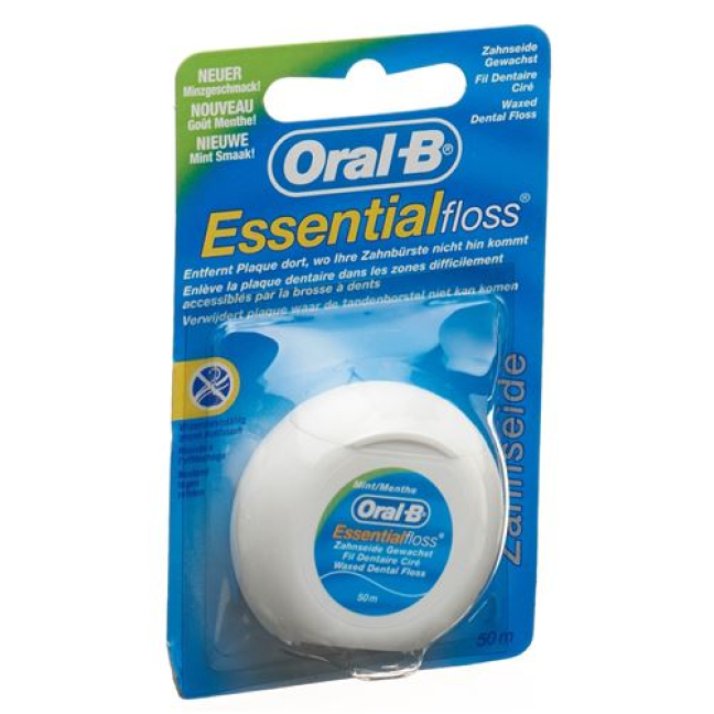 Oral-B Essentialfloss 50m Mint voskovaná