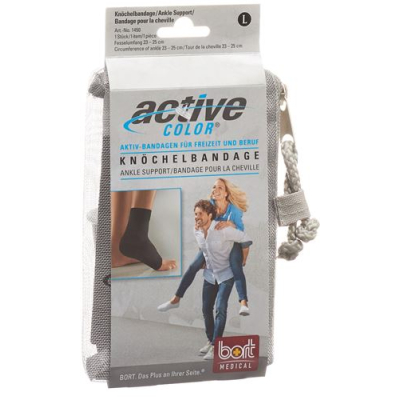 Bort active color ankel brace m -23cm svart