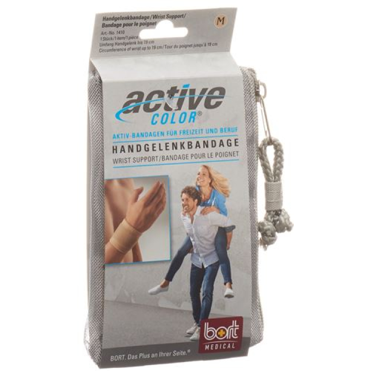 Bort ActiveColor handledsbandage M -19cm hudfärgad