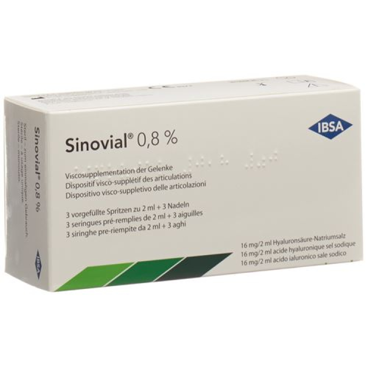 Sinovial Inj Lös 0.8% 3 Fertspr 2 毫升