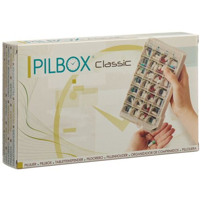 Dispenser ubat Pilbox Classic 7 hari Jerman / Perancis