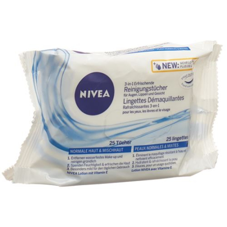 Nivea Refreshing Cleaning Wipes 25 keping