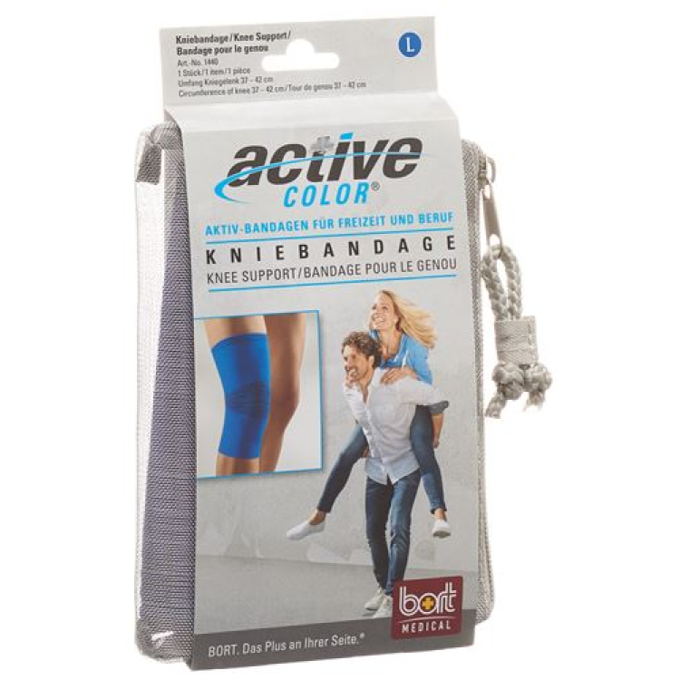 Bort ActiveColor knäbandage L +37cm blå