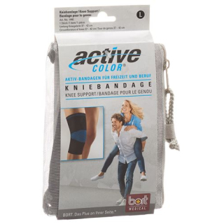 Bort Active Color Knee Brace L + 37cm ខ្មៅ