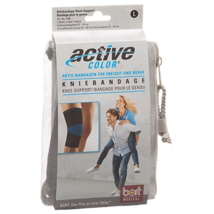 Bort Active Color Brace Knee Brace L + 37cm שחור