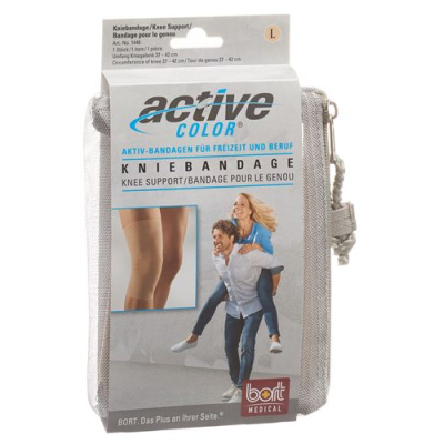 Bort active color brace knee l + צבע עור 37 ס"מ