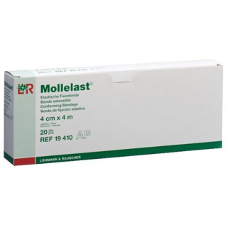 Mollelast elastic fixation bandage 4cmx4m white 20 pcs