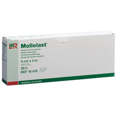 Mollelast flexibelt bandage 4cmx4m vit 20 st