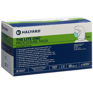 Halyard Procedure Mask Lite One vihreä Type II 50 kpl