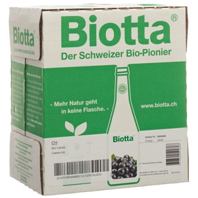 Biotta bio cassis 6 fl 5 dl