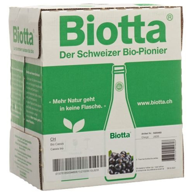Biotta Cassis Bio 6 Fl 5 dl