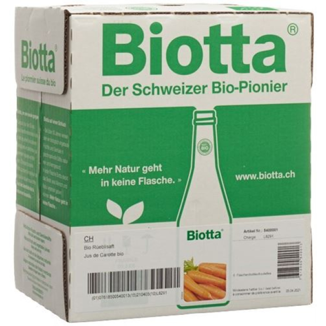 Biotta 胡萝卜 Bio Fl 6 5 dl