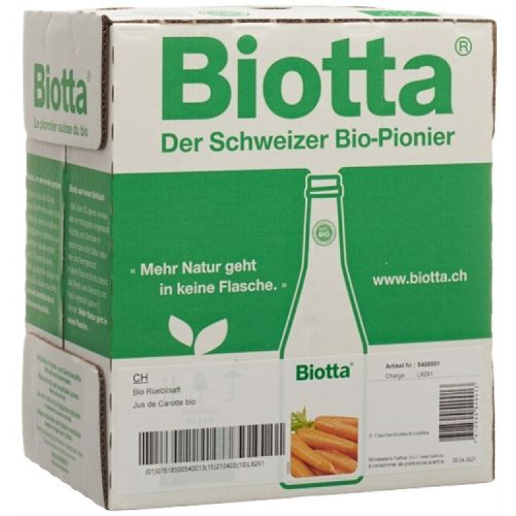 Biotta Mrkva Bio Fl 6 5 dl