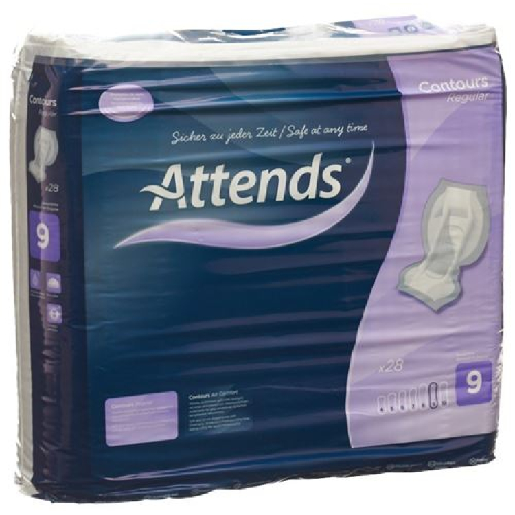 ATTENDS CONTOURS 9 Regular Pad Bag 28 kos