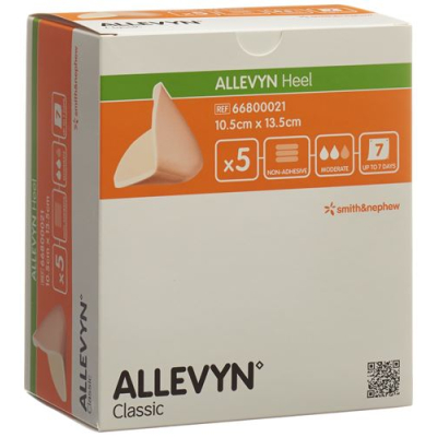 សមាគមស្បែកជើងកែងជើង allevyn 5 ភី