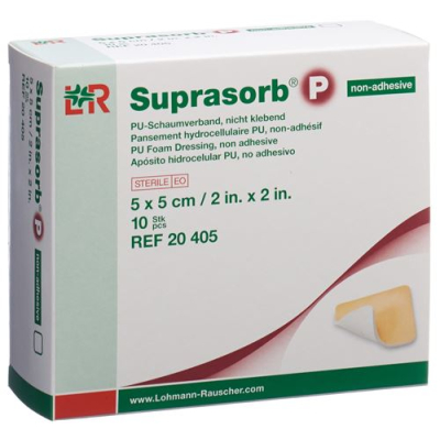 Suprasorb P Schaumverband 5x5cm nicht klebend 10 Stk