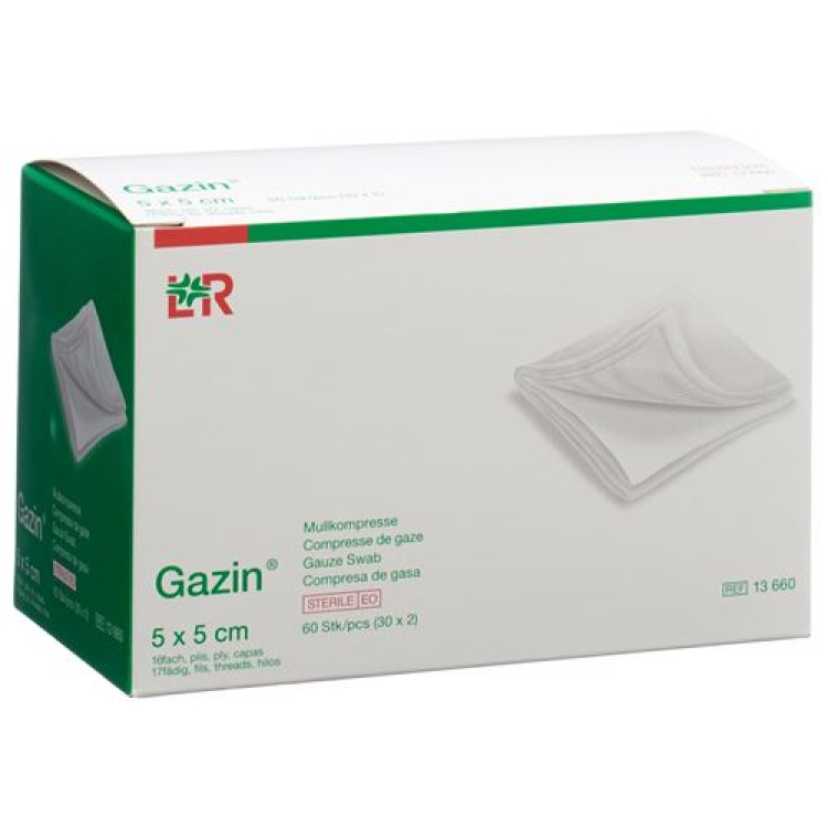 Gazin Mullkompressen 5x5cm 16x មាប់មគ 30 x 2 កុំព្យូទ័រ