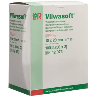 Vliwasoft مسحات غير منسوجة 10x20 سم 6 طبقات معقمة 50 × 2 قطعة