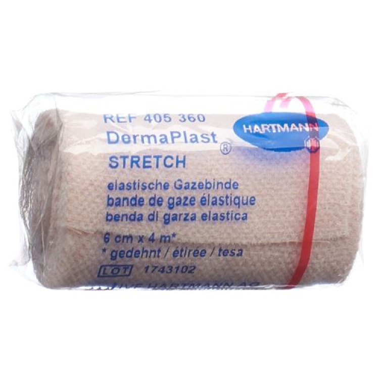 Dermaplast STRETCH серпімді дәке таңғышы 6смх4м тері түсті