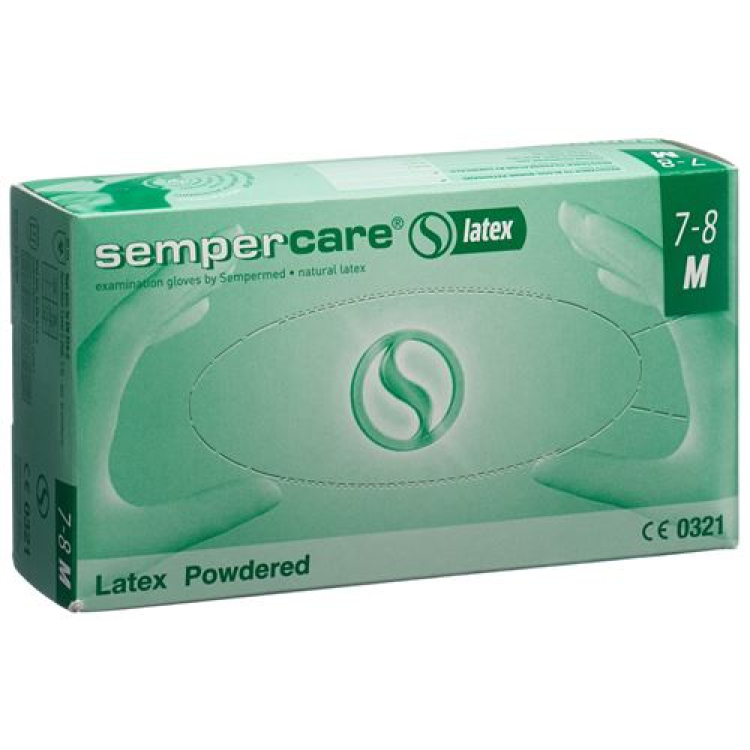 Перчатки Sempercare Latex M припудренные 100 шт.