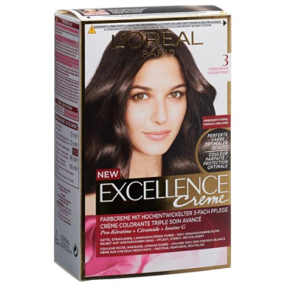 tamsiai rudas EXCELLENCE Creme Triple Prot 3