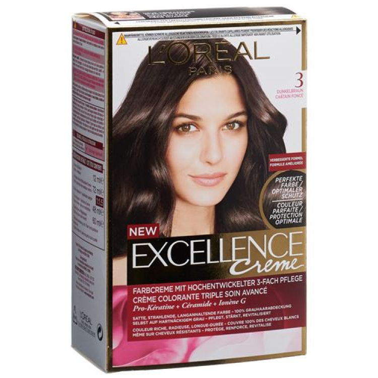 EXCELLENCE Cream Triple Prot 3 dark brown