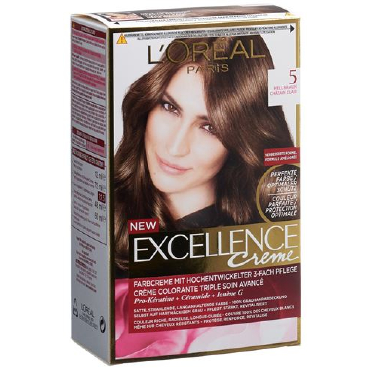 EXCELLENCE Cream Triple Prot 5 svetlo rjava