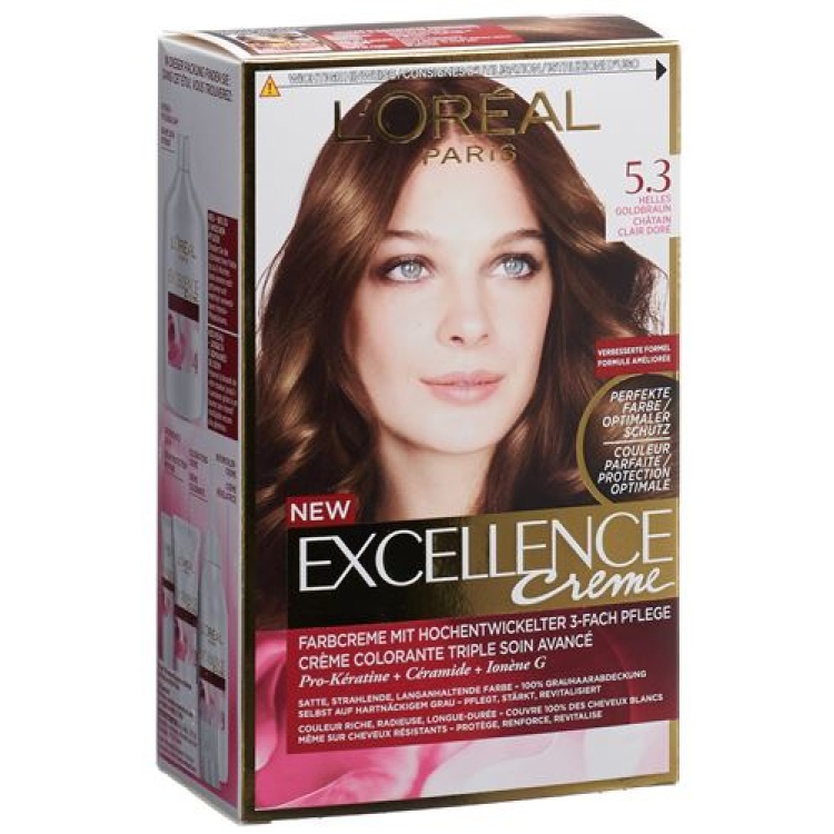 EXCELLENCE Creme Triple Prot قهوه ای طلایی روشن 5.3